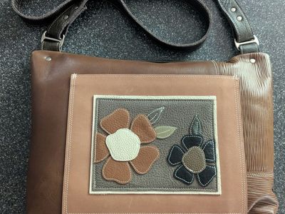 Handmade leather crossbody bag
