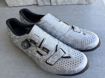 Shimano RX8 Gravel Cycling Shoes - White Camo, Size 48 (US 12.3)