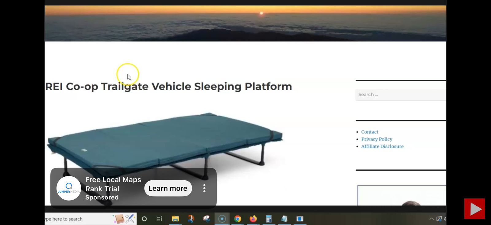 REI CoOp Camp Tailgate 25" Sleeping Platform