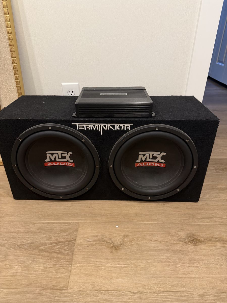 Dual 12" MTX Audio Terminator Subs + Amp