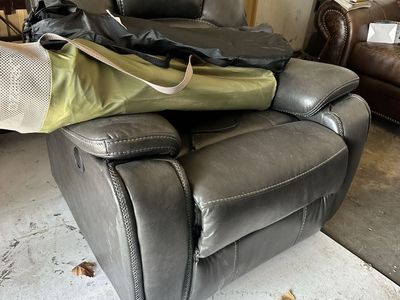 Leather recliner