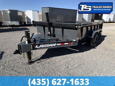 7x14 Lamar DT Dump Trailer - 24" Sides - 14K GVWR - 7 Gauge Floor, Telescopic