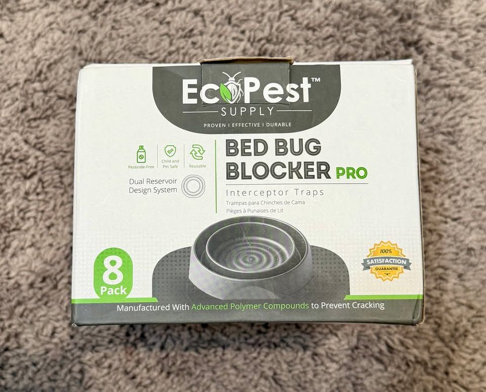 EcoPest Bed Bug Blocker Pro - Set of 8 Interceptor Traps, New Open Box