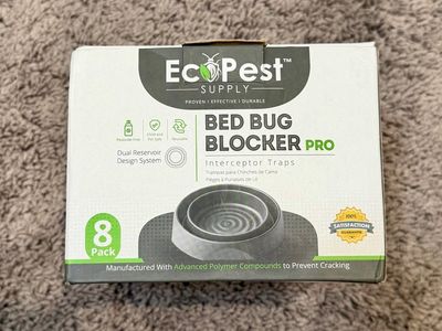EcoPest Bed Bug Blocker Pro - Set of 8 Interceptor Traps, New Open Box