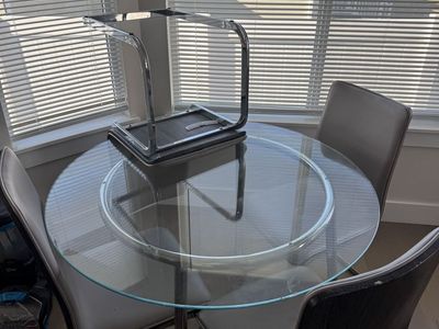 Glass table & chairs