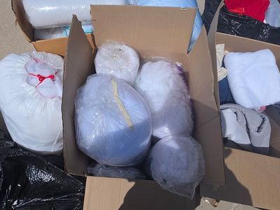 MASSIVE Crafter / Seamstress Estate Stash - Fabric, Batting, Notions (Must Take All!)
