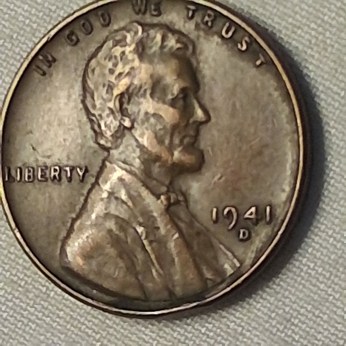 1941 D US Lincoln Wheat Cent Penny Denver Mint possible rpm 