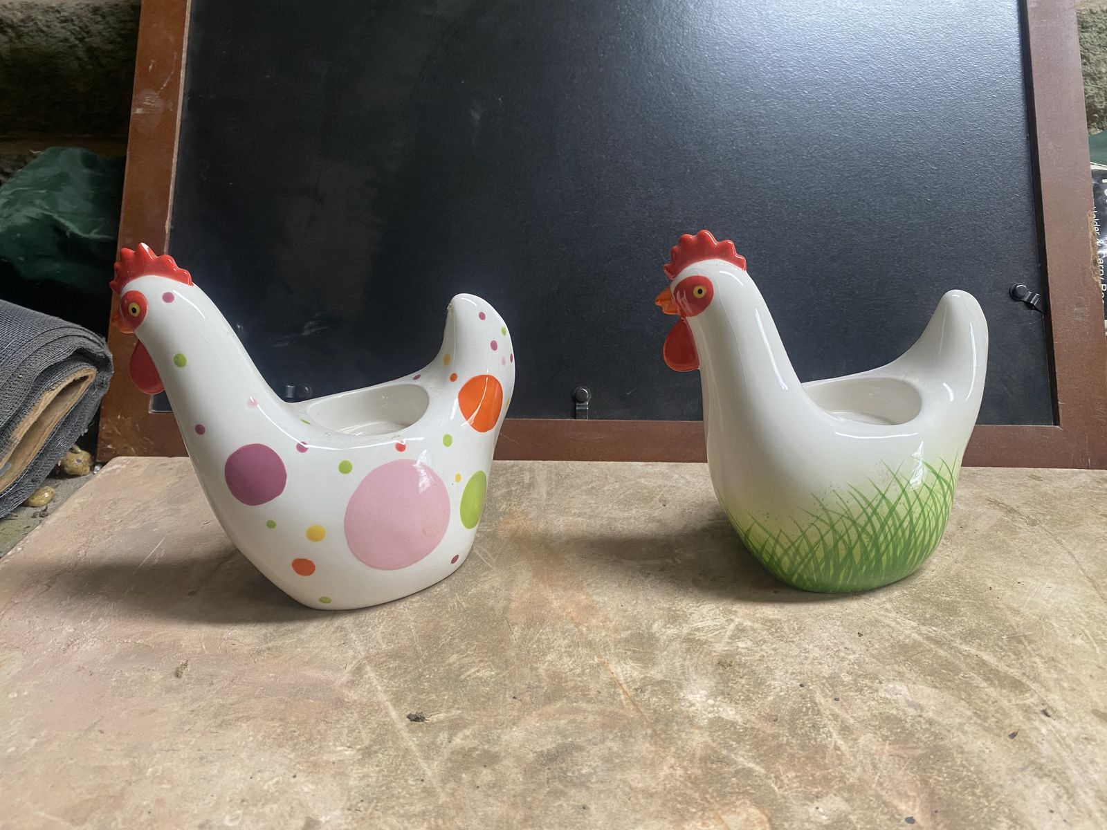 Chicken candle holders