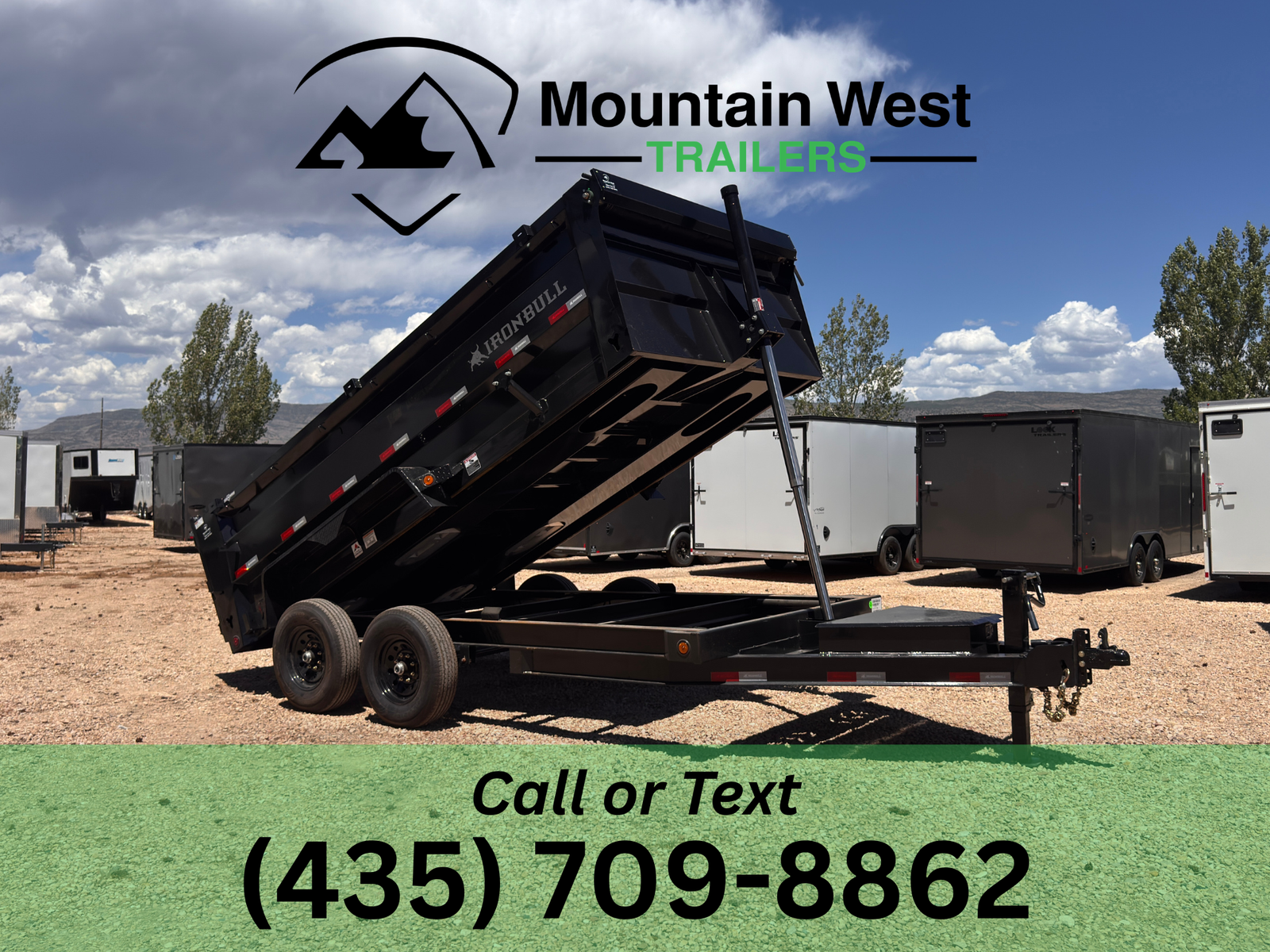 2027 Iron Bull 7X14-14.9K Telescopic Dump Trailer w/ 3ft Side Walls