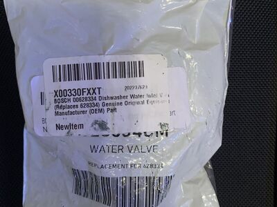 Dishwasher Water Inlet Valve