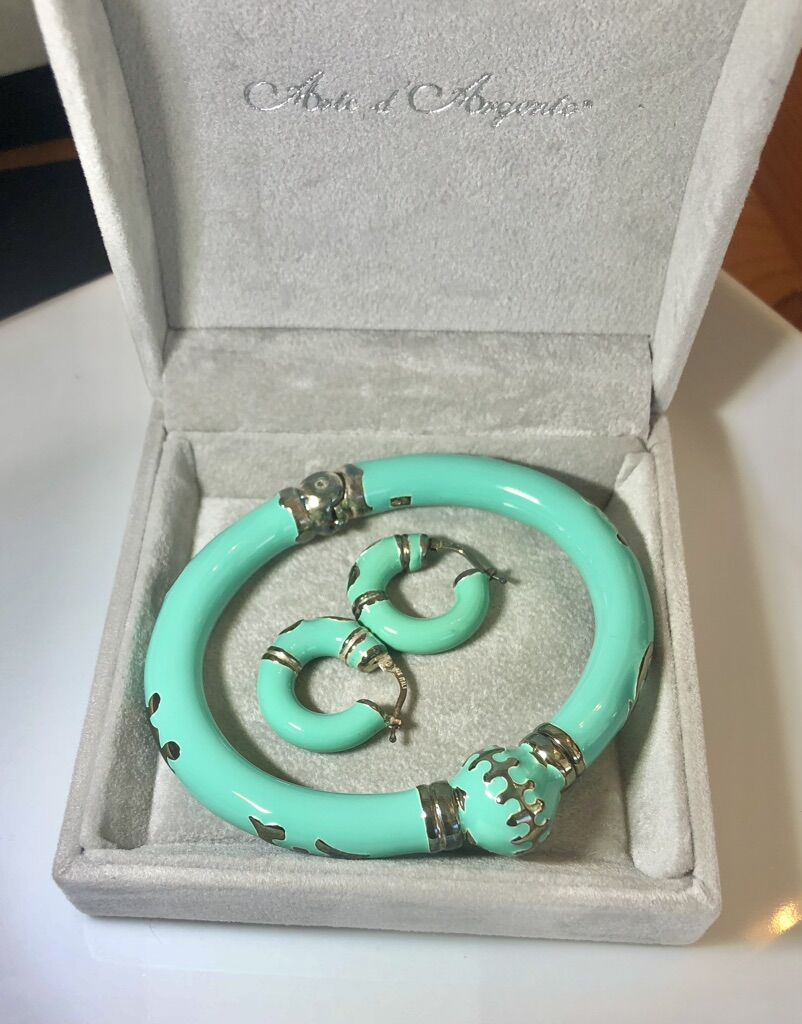 MILOR Bangle Bracelet And Earrings ITALY