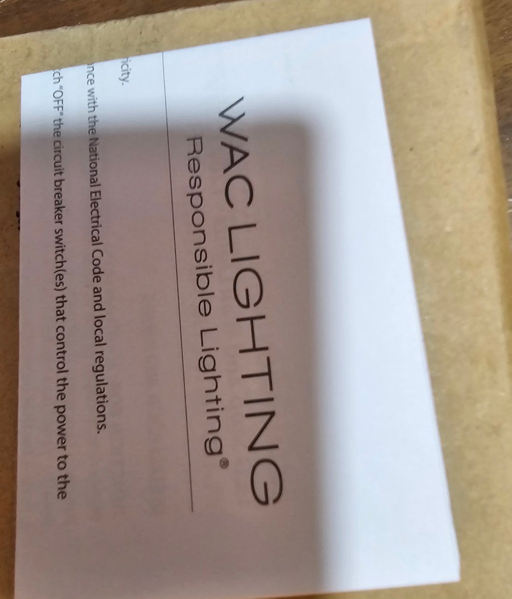 WAC Lighting WJ-LED110/120/130/140/210/220/270 Input AC 120V 50/60Hz 3.2W