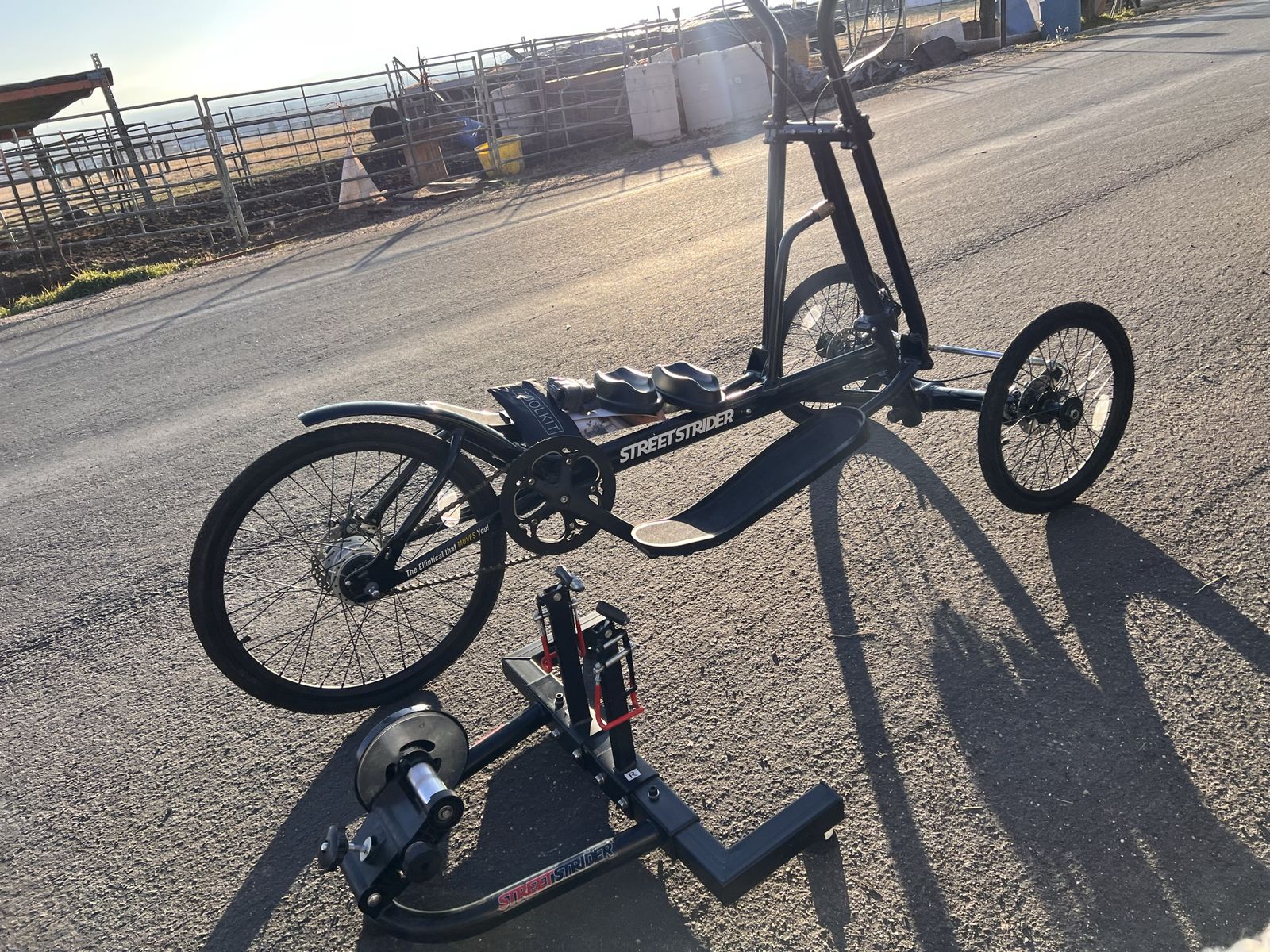 Streetstrider 8s street strider Elliptical Bike with Indoor Trainer Stand - Outdoor Fitness Equipment