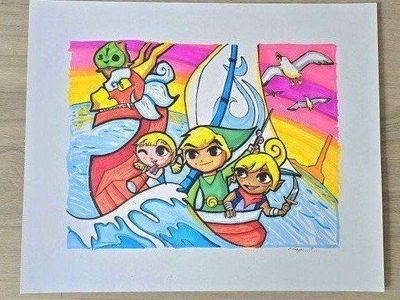 Handmade Legend of Zelda: The Wind Waker Marker Drawing