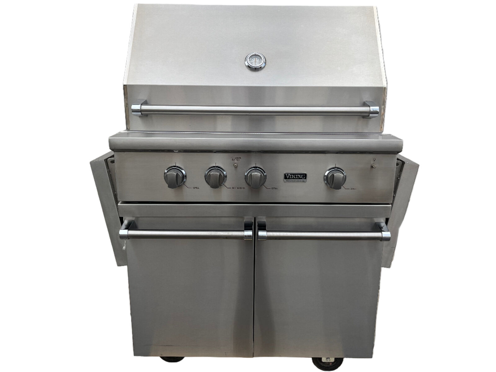 85% OFF! 2014 Viking 36" Barbecue Grill / BBQ - Like New Condition - Fully Functional - Stainless Steel - Rotisserie - With Cart
