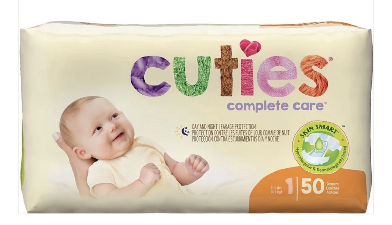 Cuties Disposible Diapers Size 1 / 50 Count