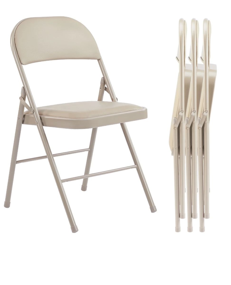 Like New - Furnibear Padded Folding Chairs 4 pack