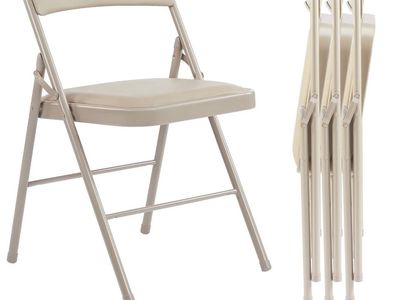 Like New - Furnibear Padded Folding Chairs 4 pack