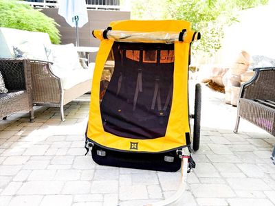 CLEAN Burley Bee Premium Double Bike Trailer