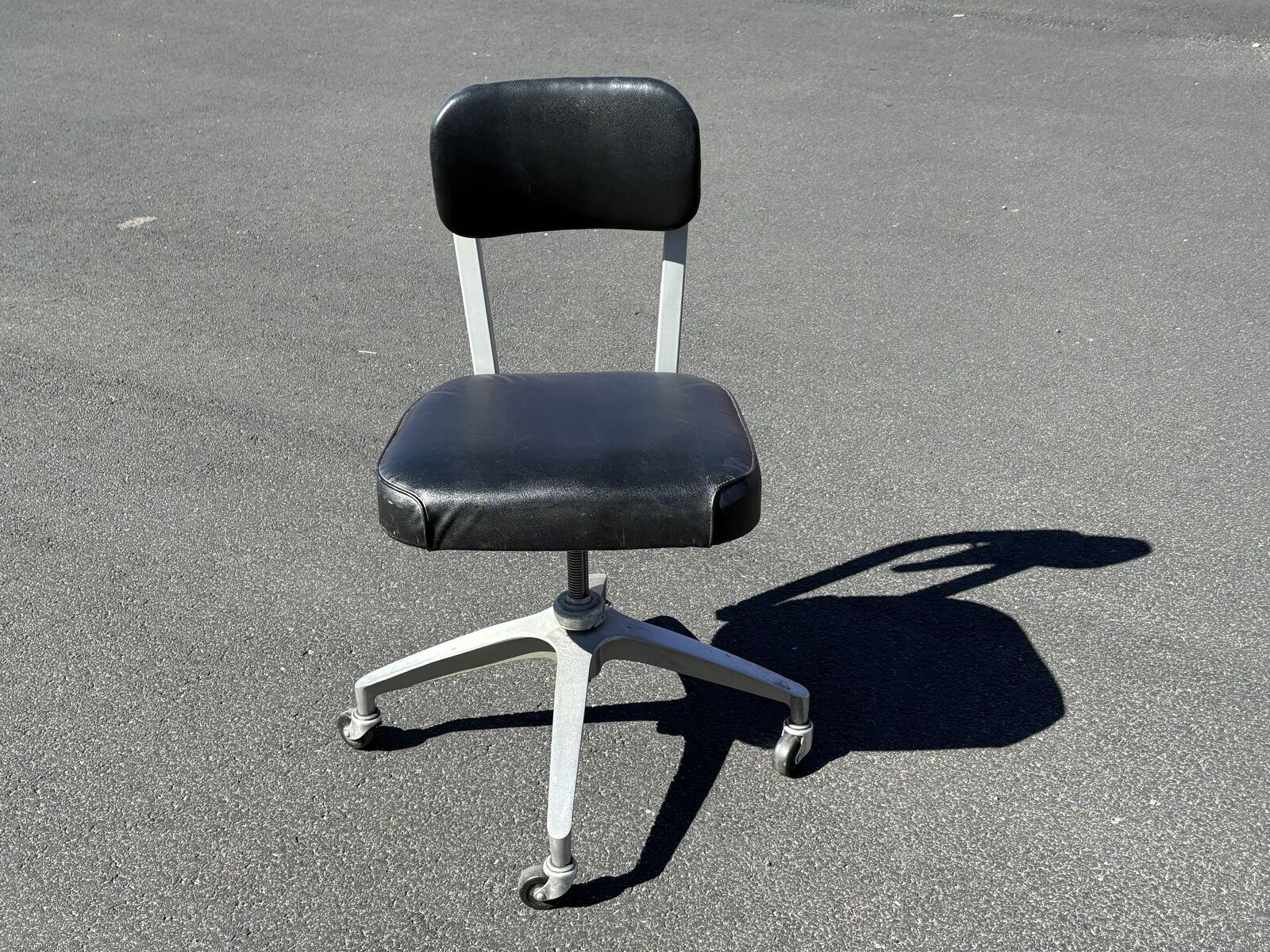 Vintage Mid Century Modern swivel desk chairs  MCM adjustable height Cramer Steelcase Hall