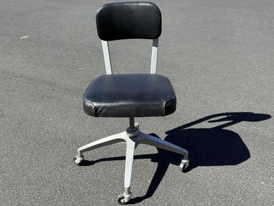 Vintage Mid Century Modern swivel desk chairs MCM adjustable height Cramer Steelcase Hall