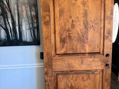 Wooden Exterior Door - Solid Knotty Alder Wood 35 5/8 x 79 1/4
