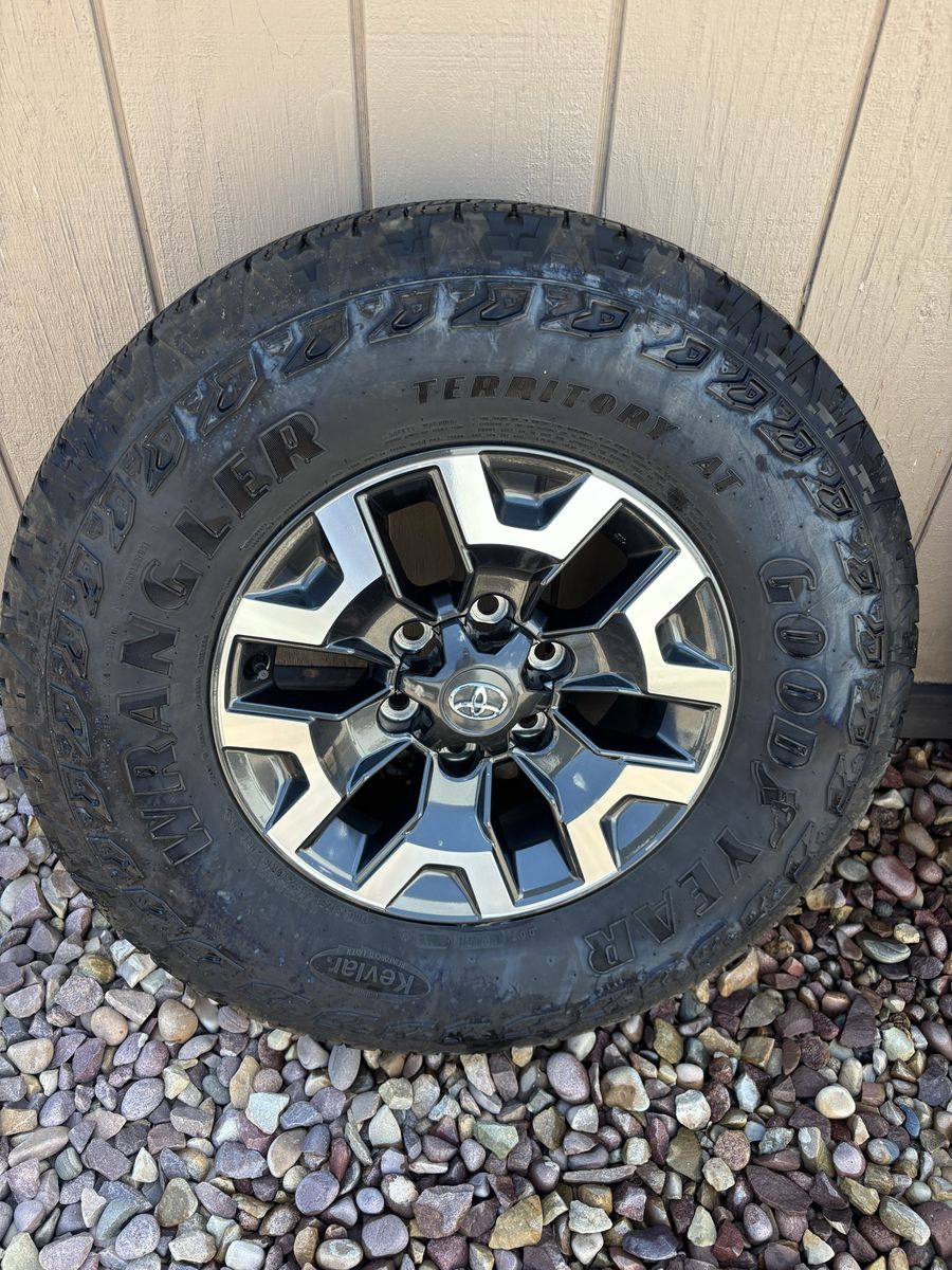 Toyota Tacoma 2022 Factory OEM Wheel with Goodyear Wrangler Territory AT Tire (Used)