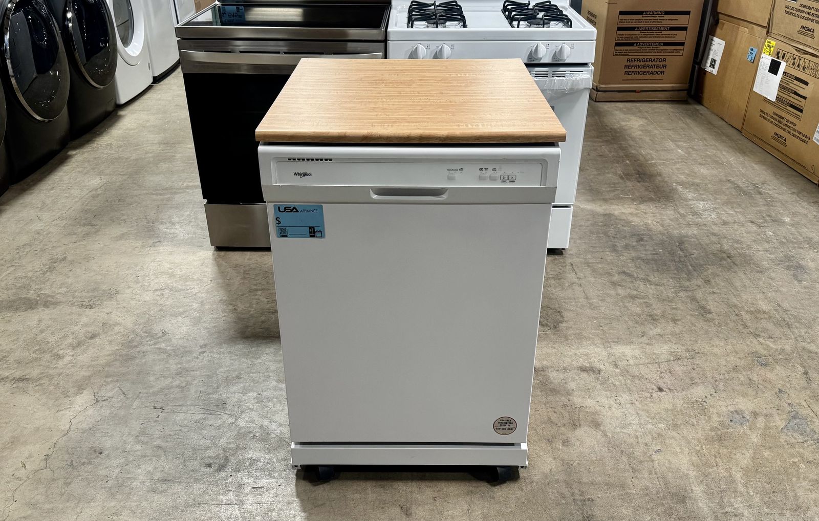 NEW PORTABLE WHIRLPOOL DISHWASHER WITH WARRANTY