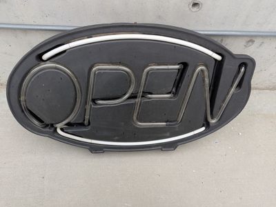 Vintage OPEN Store Sign Large Display Piece