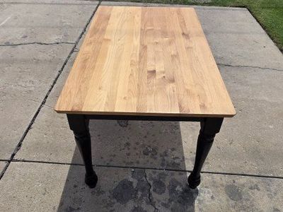 Solid wood farmhouse table