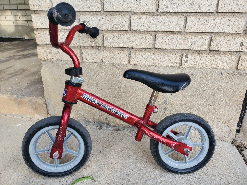 Chicco Red Bullet Kids Balance Bike - Metallic Red