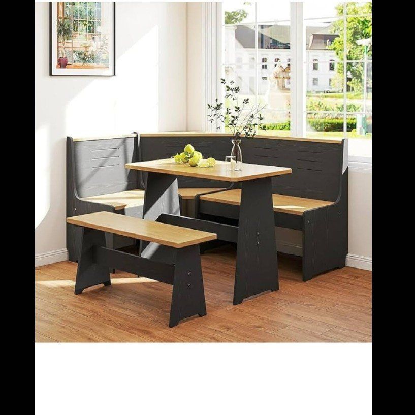 NEW- Breakfast Nook Dining Table Set
