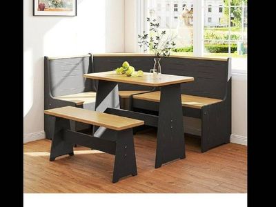 NEW- Breakfast Nook Dining Table Set