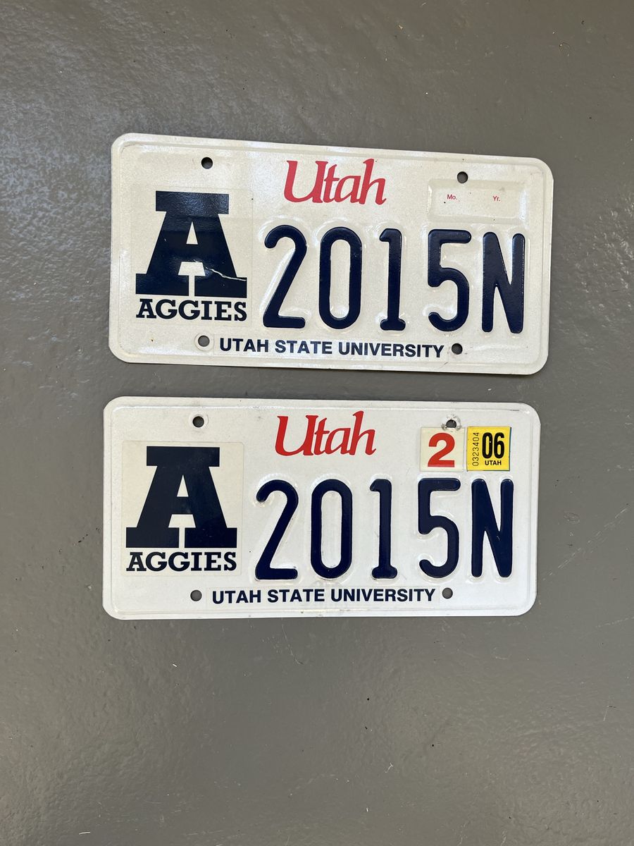 2006. Utah Aggies license plates