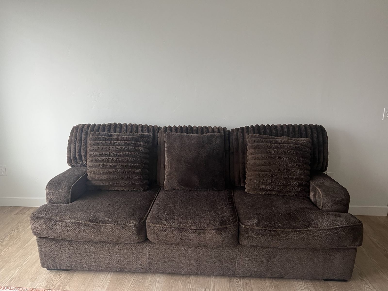 Vintage Oversized Plush Corduroy Couch / Sofa