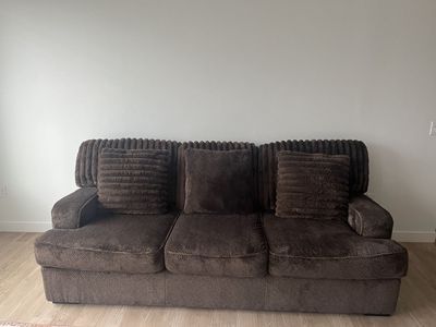 Vintage Oversized Plush Corduroy Couch / Sofa