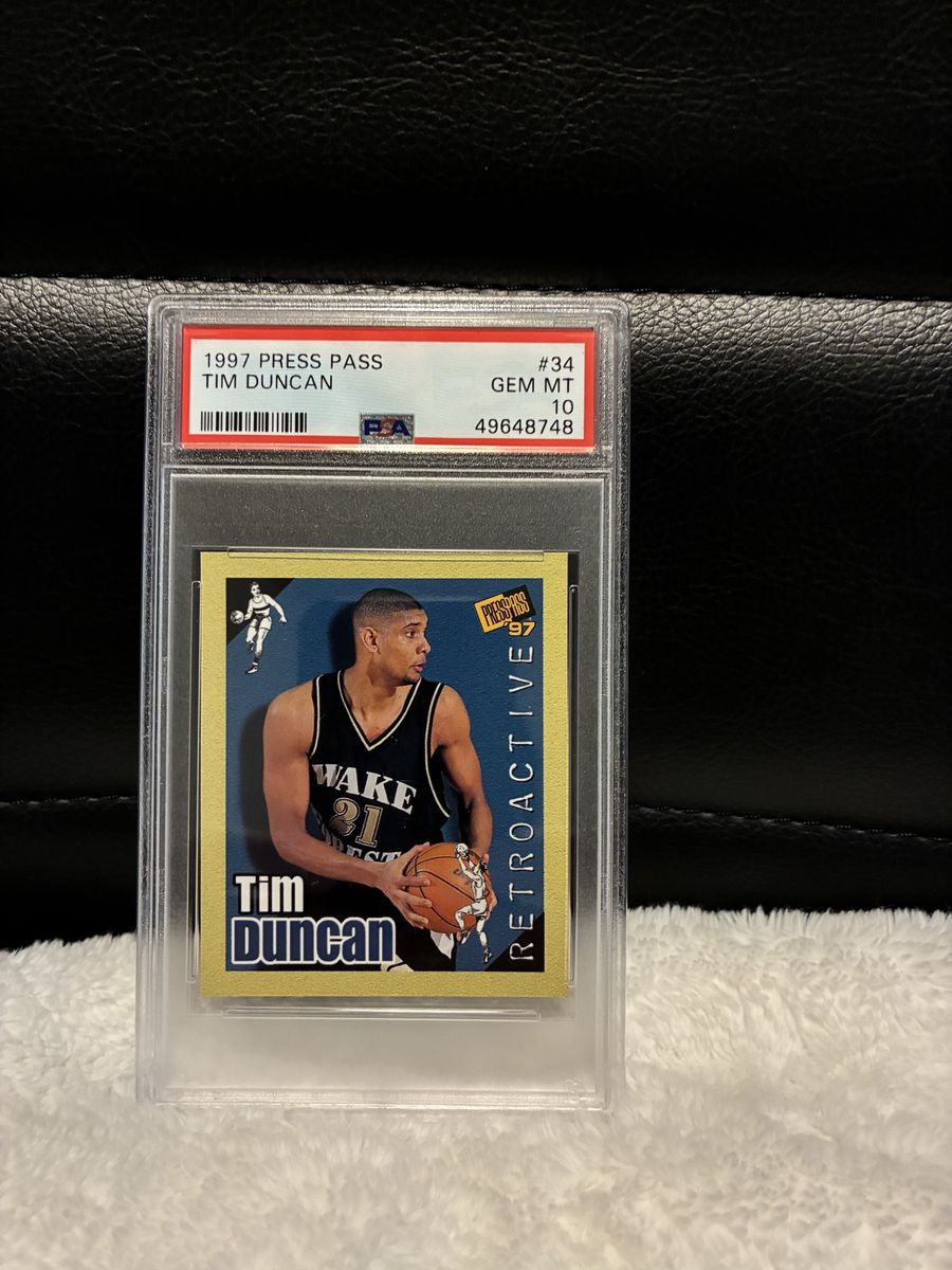 1997 Press Pass Tim Duncan Retroactive  #34 PSA 10 Gem Mint Rookie Card
