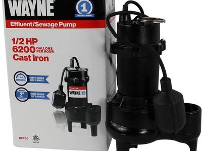 WAYNE RPP50-1/2 HP Sewage Pump with Float