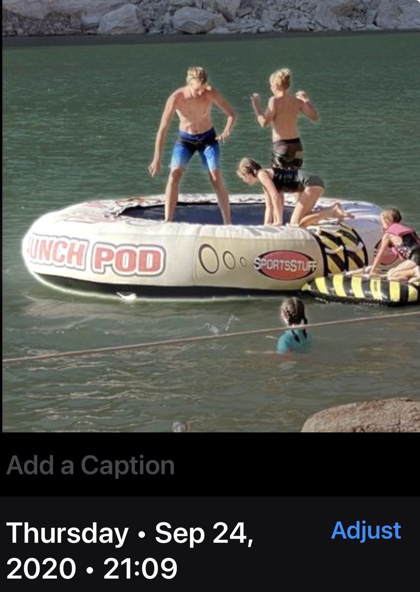 Sportsstuff Bounce & Lounge Lunch Pod Inflatable Water Trampoline - Used Good Condition