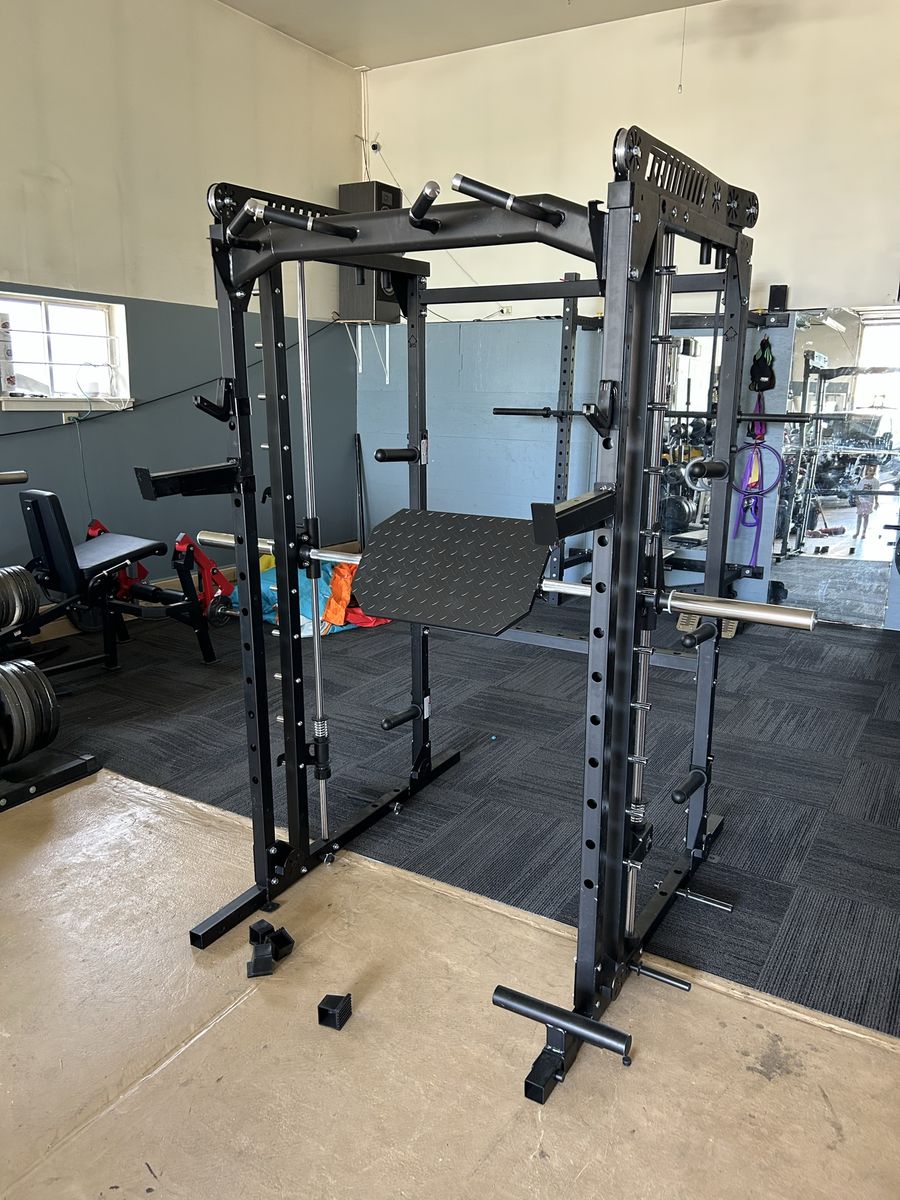 Heavy-Duty Multi-Function Squat Rack and Smith Machine