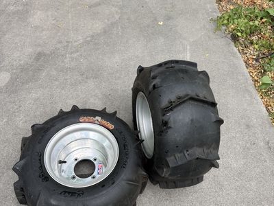 Sand paddle tire and Yamaha rims