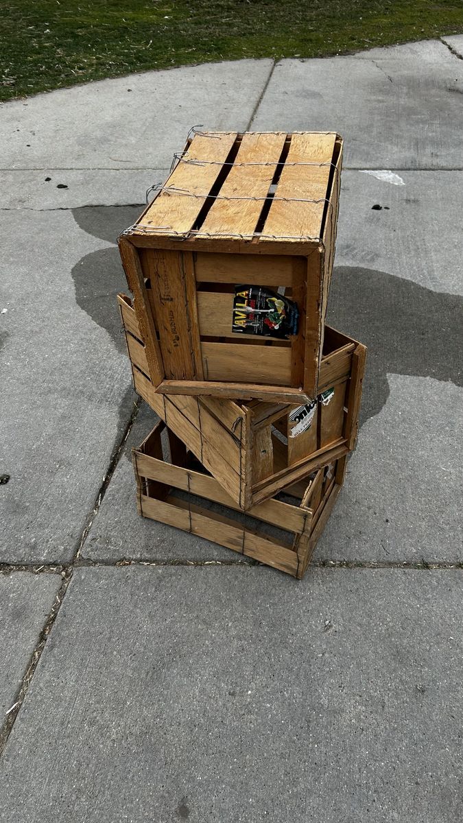 Vintage Wooden Produce Crates