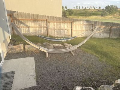 Hammock wood sold frame, with two carabiners
