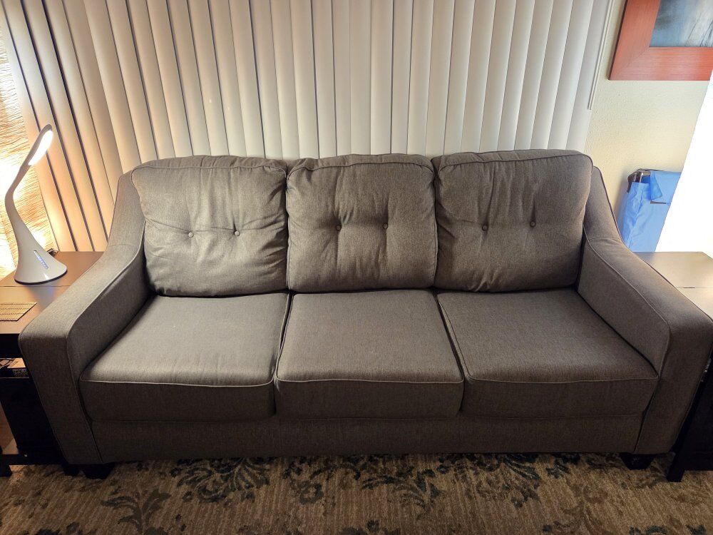 Charcoal Grey 3-Seat Couch (Ashley Furniture