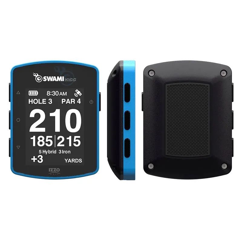 Izzo Golf Swami Kiss GPS Golf Rangefinder - Blue/Black, Portable, Course Ready