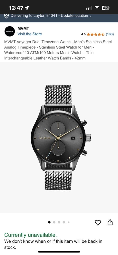 Mvmt Watch Mens $100 Obo With Tags And Box