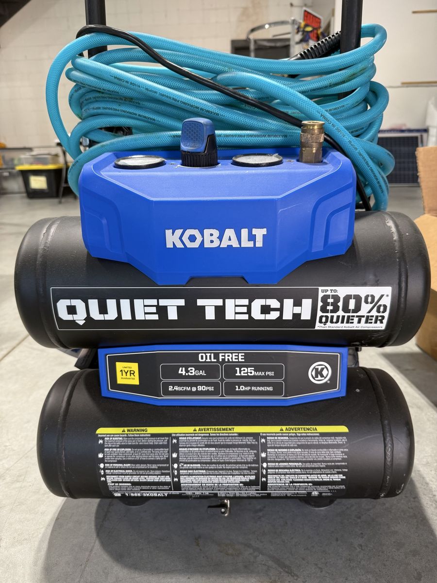 Kobalt Quiet Tech 4.3 Gal Air Compressor - LIKE NEW / UNUSED (Includes Manual)