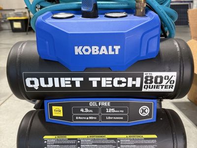 Kobalt Quiet Tech 4.3 Gal Air Compressor - LIKE NEW / UNUSED (Includes Manual)