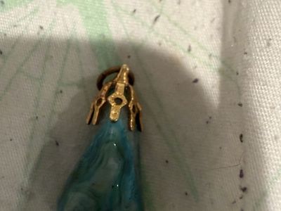 A natural blue rock stone pendant