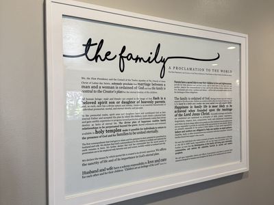 Framed LDS The Family: A Proclamation to the World Wall Art Decor - White Frame